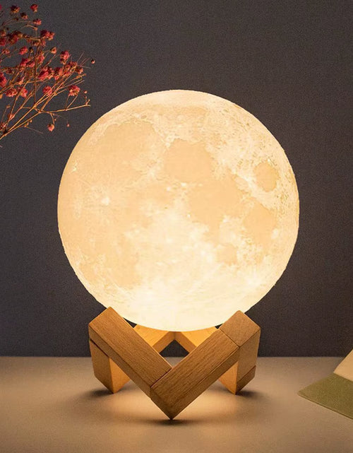 Load image into Gallery viewer, D5 Moon Lamp 8Cm LED Night Light Battery Powered with Stand Starry Lamp Bedroom Decor Nightlights Kids Gift Moon Lamp Xmas Gift
