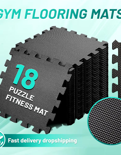 Load image into Gallery viewer, 6/18Pcs Gym Flooring Set EVA Interlocking Foam Floor Tiles for Home Gym Play Workout Exercise Mats Fitness Puzzle Exercise Mat

