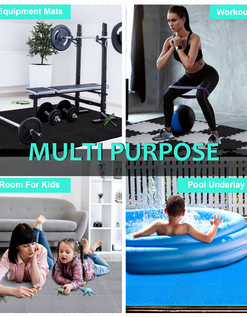 Load image into Gallery viewer, 6/18Pcs Gym Flooring Set EVA Interlocking Foam Floor Tiles for Home Gym Play Workout Exercise Mats Fitness Puzzle Exercise Mat

